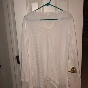 White V-neck Sweater